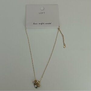 NWT LOFT womens necklace St. Pattys clover charm jewlery